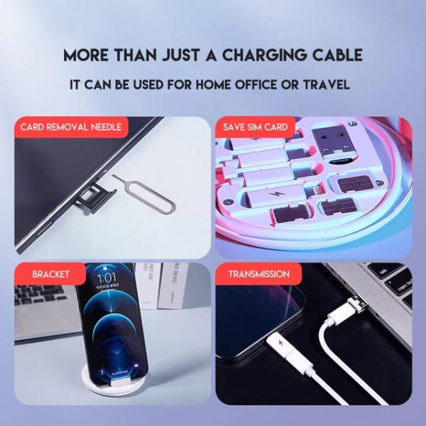 (5 In 1 ) Data Cable Set All Solutions In One / Data Cable Set 60w Fast Charging (random Colors)